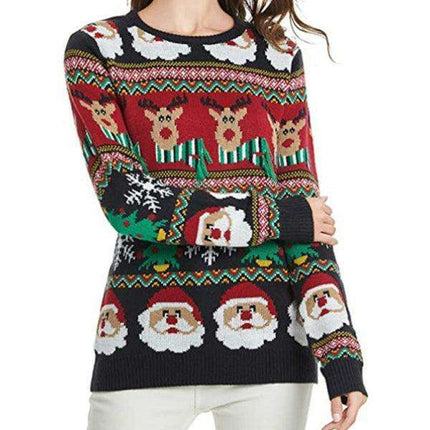 Chic Long Sleeve Christmas Sweater Set for Women - Perfect for Holiday Celebrations - Très Elite