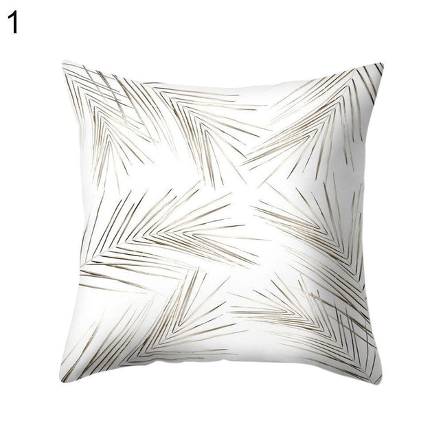 Chic Nordic Palm Leaf Decorative Pillow Cover - Perfect for Home and Travel