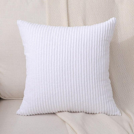 Chic Nordic White Cotton Pompom Pillow Cover - Luxurious Home Decor Accent