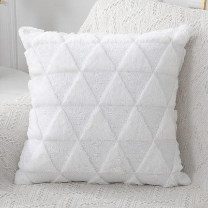 Chic Nordic White Cotton Pompom Pillow Cover - Luxurious Home Decor Accent