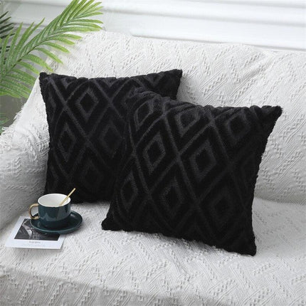 Chic Nordic White Cotton Pompom Pillow Cover - Luxurious Home Decor Accent