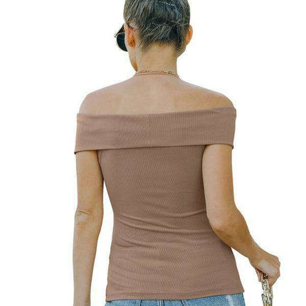 Chic Off-Shoulder Knit Blouse for Women - Très Elite