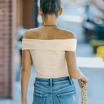 Chic Off-Shoulder Knit Blouse for Women - Très Elite