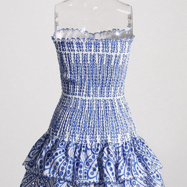 Chic Off-Shoulder Mini Dress with Flirty Layered Hem