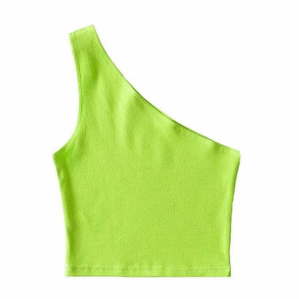 Chic One-Shoulder Summer Crop Top for Effortless Elegance - Très Elite