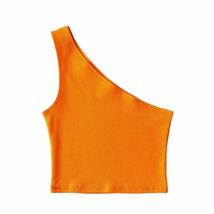 Chic One-Shoulder Summer Crop Top for Effortless Elegance - Très Elite