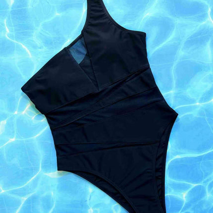 Chic One-Shoulder Swimwear with Convertible Padding - Très Elite