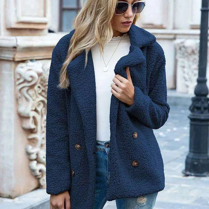 Chic Oversized Plush Faux Fur Teddy Coat - Women's Essential Outerwear