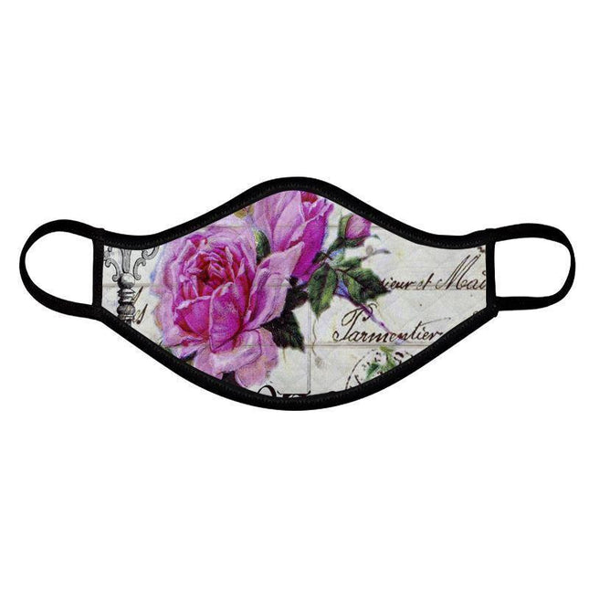 Chic Parisian Vintage Face Mask Set - Designer Duo for Stylish Safety