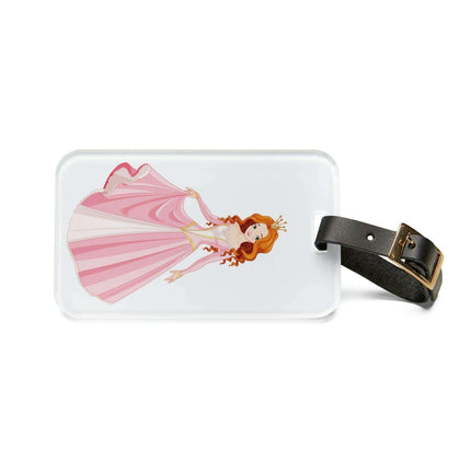 Chic Personalized Acrylic Luggage Tag with Leather Strap