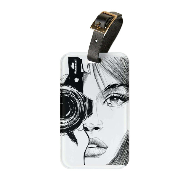 Chic Personalized Leather Luggage Tag for Stylish Travels