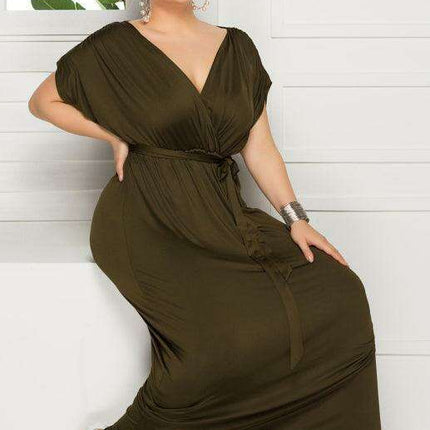 Chic Plus Size V-Neck Summer Dress: Essential for Effortless Style - Très Elite