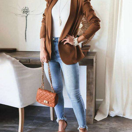 Chic Puff Sleeve Slim Suit for Effortless Day-to-Night Style - Très Elite
