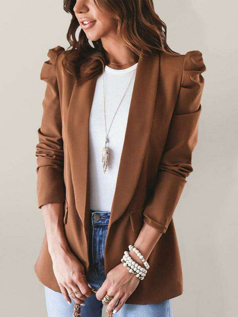 Chic Puff Sleeve Slim Suit for Effortless Day-to-Night Style - Très Elite