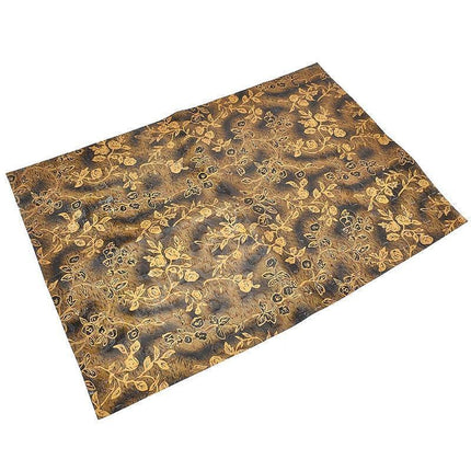 Chic Retro Floral Faux Leather Crafting Material - Perfect for Creative DIY Endeavors - Très Elite
