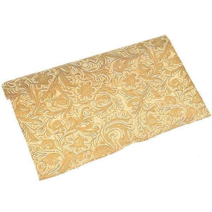 Chic Retro Floral Faux Leather Crafting Material - Perfect for Creative DIY Endeavors - Très Elite