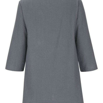 Chic Retro Print Asymmetrical Hem Blouse for Women- Très Elite- Très Elite