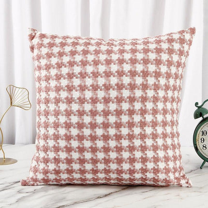Chic Reversible Black and White Pillow Covers Featuring Houndstooth & Checkered Designs - Très Elite