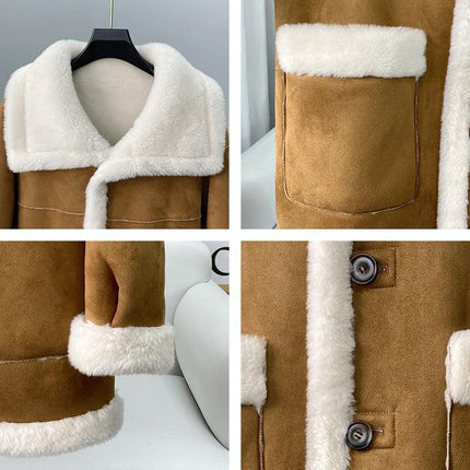 Chic Reversible Wool and Fur Winter Coat for Women - Très Elite