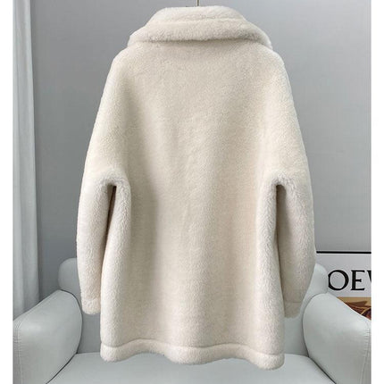 Chic Reversible Wool and Fur Winter Coat for Women - Très Elite
