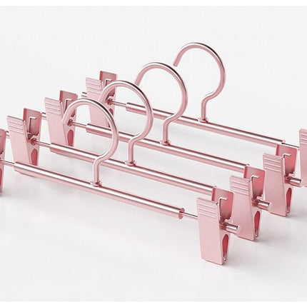 Chic Rose Gold and Golden Aluminum Heavy-Duty Hangers for Stylish Closet Organization