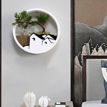 Chic Round Acrylic Wall Planter Duo for Stunning Succulent Displays - Très Elite