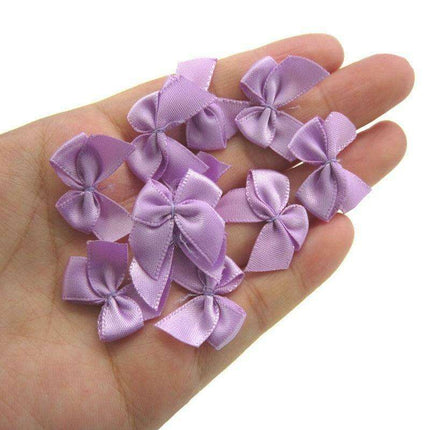 Chic Satin Ribbon Bow Set - 50 Mini Bows for Elegant DIY Creations