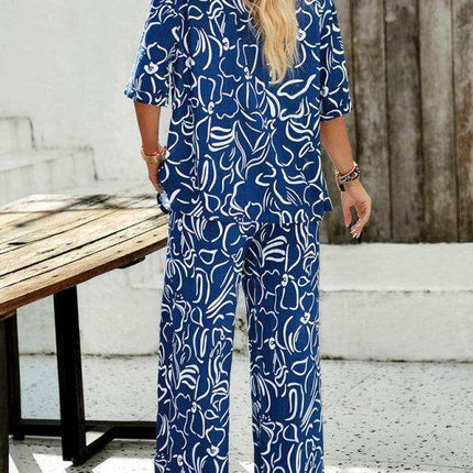 Chic Serenity: Fashion-Forward Women's Shirt and Trousers Ensemble for Effortless Style - Très Elite