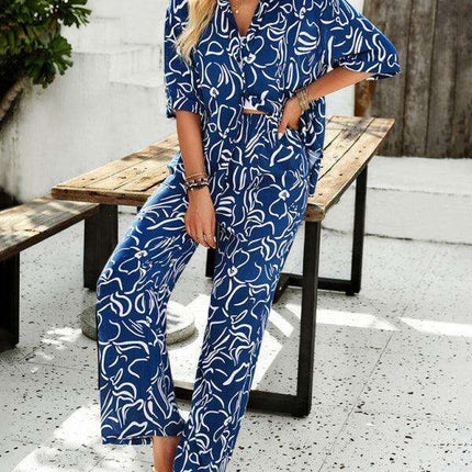 Chic Serenity: Fashion-Forward Women's Shirt and Trousers Ensemble for Effortless Style - Très Elite