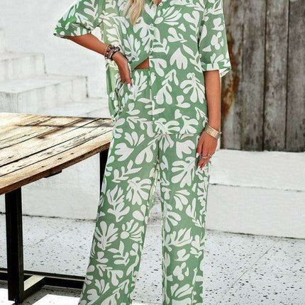 Chic Serenity: Fashion-Forward Women's Shirt and Trousers Ensemble for Effortless Style - Très Elite