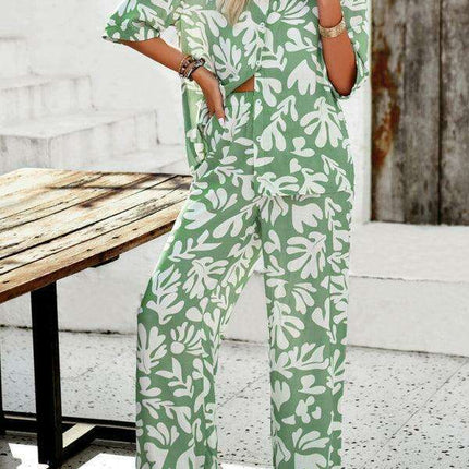 Chic Serenity: Fashion-Forward Women's Shirt and Trousers Ensemble for Effortless Style - Très Elite