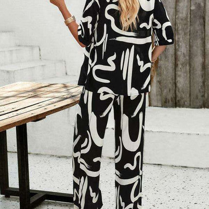 Chic Serenity: Fashion-Forward Women's Shirt and Trousers Ensemble for Effortless Style - Très Elite