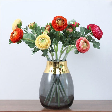 Chic Silk Peony Flower Set: 5 Stunning Artificial Bouquets for Any Celebration - Très Elite