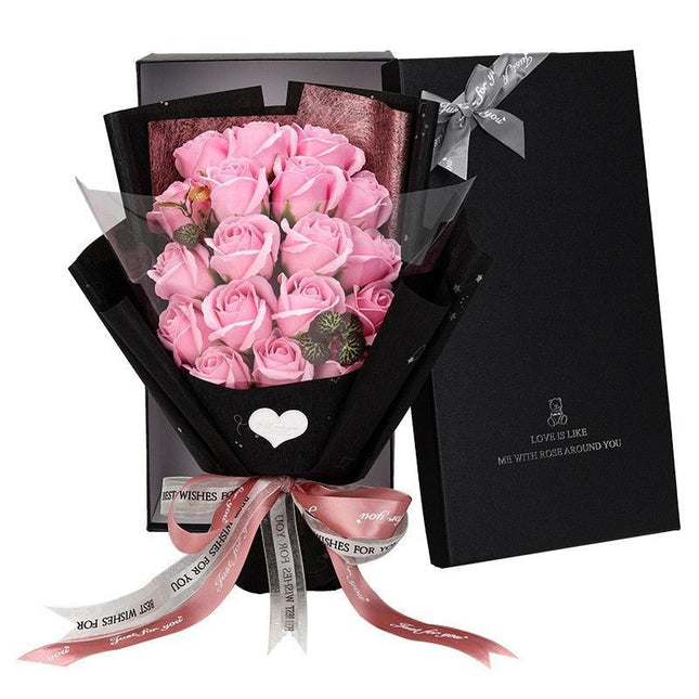 Chic Silk Rose Arrangement in Exquisite Gift Packaging