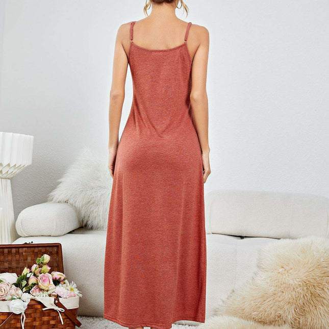 Chic Sleeveless Nightgown with Stylish Scoop Neck for Ultimate Comfort