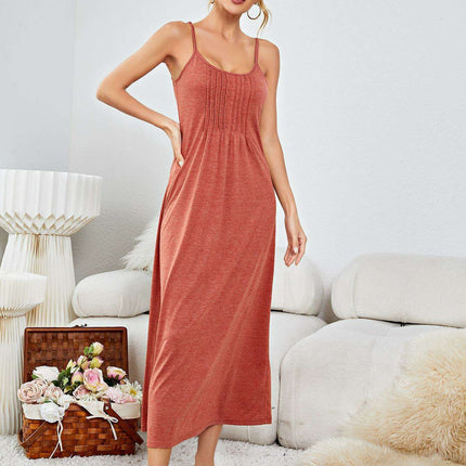 Chic Sleeveless Nightgown with Stylish Scoop Neck for Ultimate Comfort