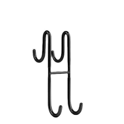 Chic Stainless Steel Shower Glass Door Hooks with Soft Silicone Grips - Pack of 2