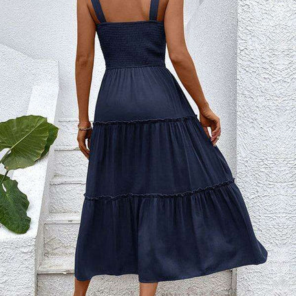 Chic Strapless Twist-Front Dress in Timeless Solid Hue