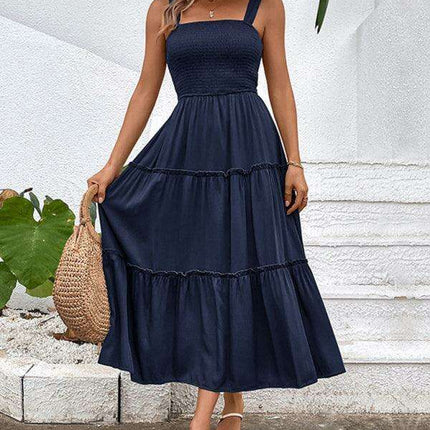 Chic Strapless Twist-Front Dress in Timeless Solid Hue