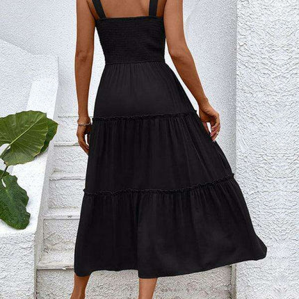 Chic Strapless Twist-Front Dress in Timeless Solid Hue