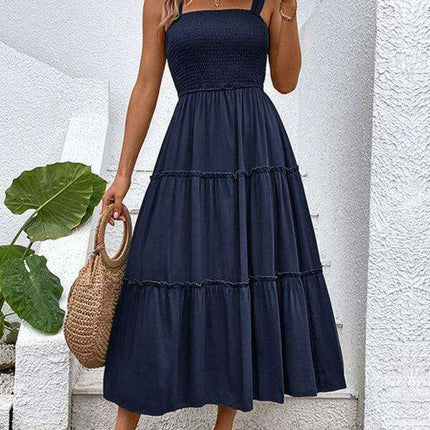 Chic Strapless Twist-Front Dress in Timeless Solid Hue