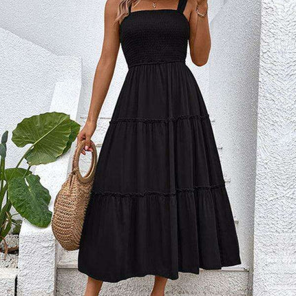 Chic Strapless Twist-Front Dress in Timeless Solid Hue