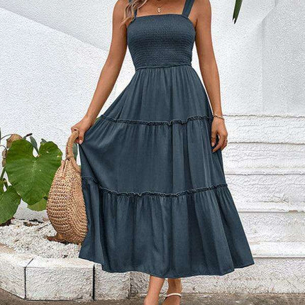 Chic Strapless Twist-Front Dress in Timeless Solid Hue