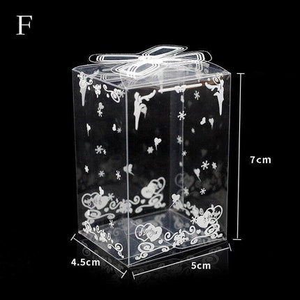 Chic Transparent Lace Design PVC Gift Boxes - Set of 10 for Elegant Gift Presentation
