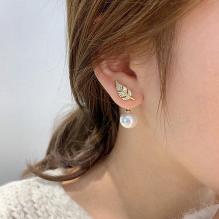 Chic U-Shaped Gold Earrings with Korean Crystal for Effortless Style