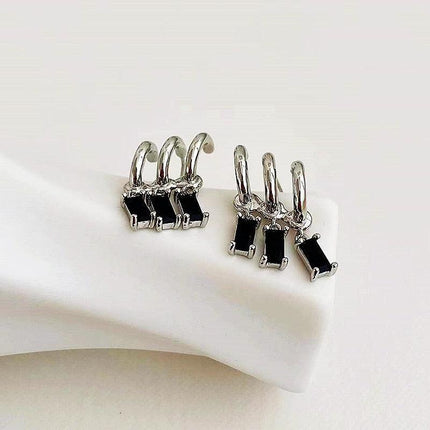 Chic U-Shaped Gold Earrings with Korean Crystal for Effortless Style