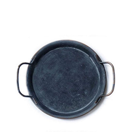 Chic Vintage Iron Bread Tray with Sturdy Handles for Elegant Home and Restaurant Use - Très Elite