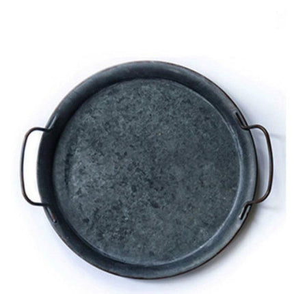 Chic Vintage Iron Bread Tray with Sturdy Handles for Elegant Home and Restaurant Use - Très Elite