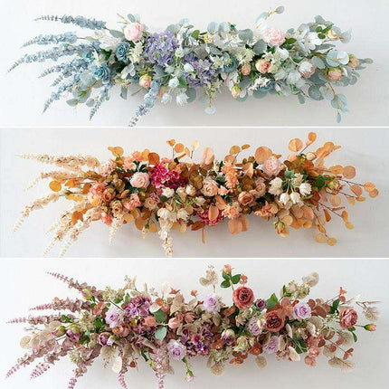 Chic Vintage Silk Floral Garland for Elegant Weddings and Photography Settings