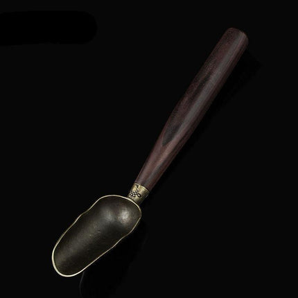 Chic Vintage Stainless Steel Tea Spoon Collection with Elegant Wood Highlights - Ideal for Tea Connoisseurs